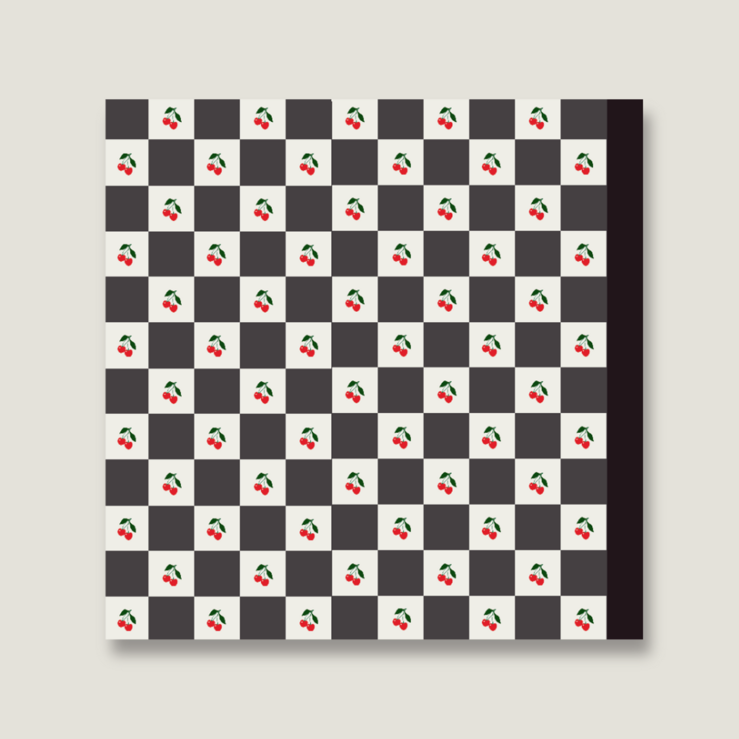 Checkered Cherry - Peppercorn Black